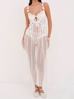 For Love And Lemons Amore Maxi Slip Bridal Dress